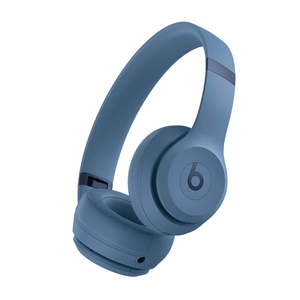 Close-up of Beats Solo4 in Slate Blue with Best of CNET 2024 badge.