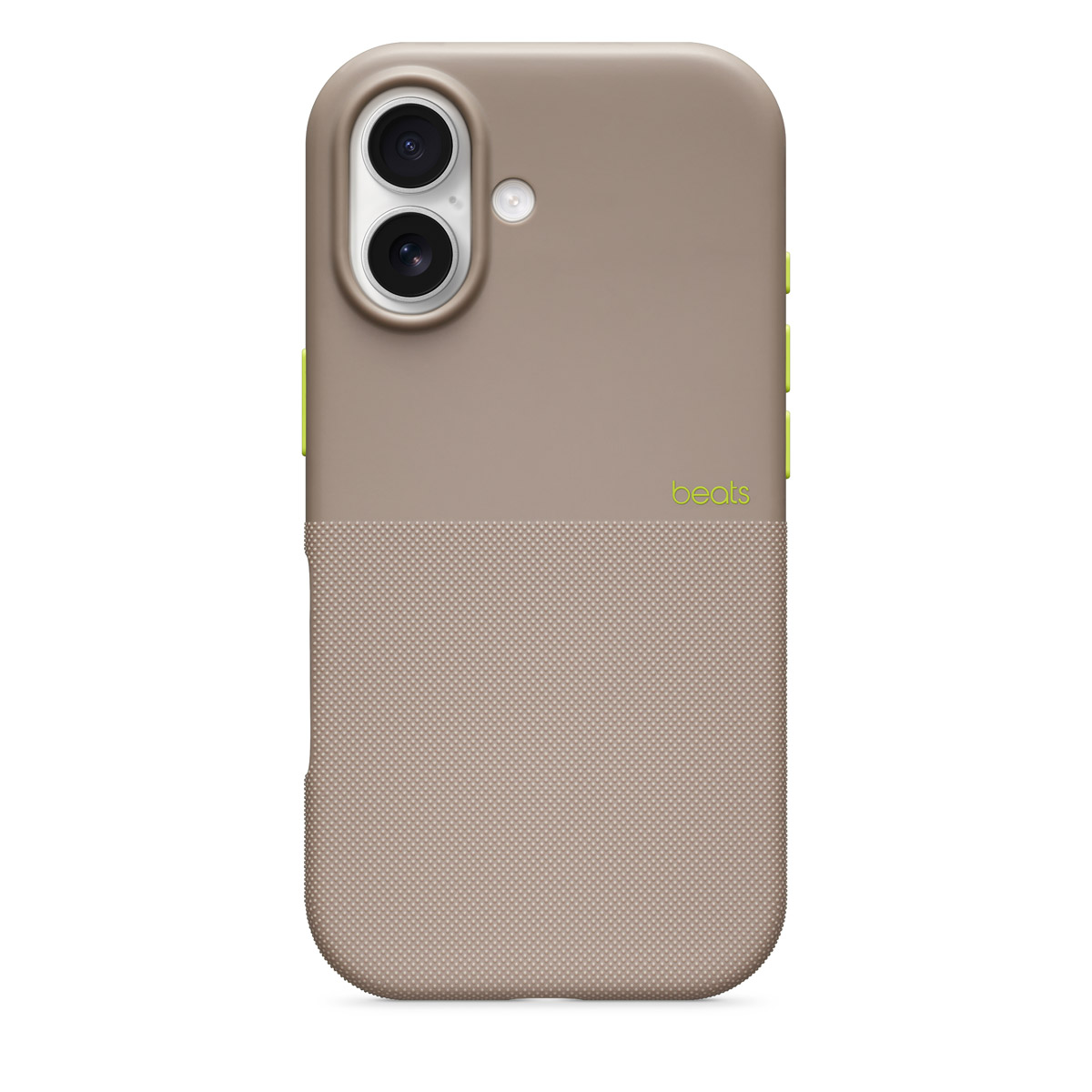 Close-up of Beats iPhone 17 Rugged Case in Alpine Gray