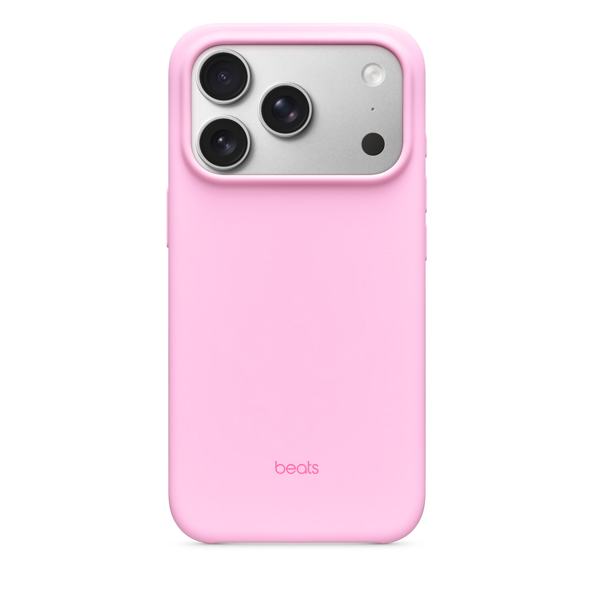 Close-up of Beats iPhone 17 Pro Case in Pebble Pink
