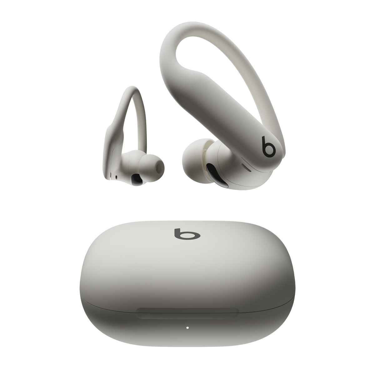 流沙色 Powerbeats Pro 2 特寫。