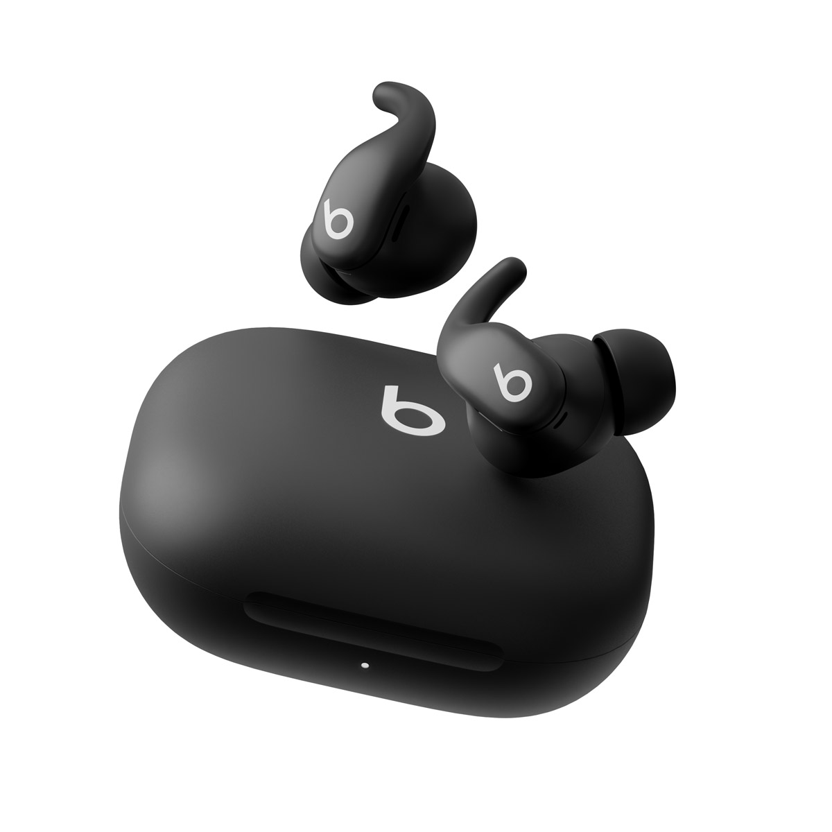 Close-up of Powerbeats Fit in Jet Black.